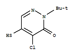 Structure of 4-CHLORO-2-(1,1-DIMETHYLETHYL)-5-MERCAPTO-3(2H)-PYRIDAZINONE