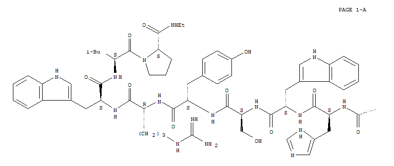 鲑鱼促性腺激素释放激素（GnRH）类似物 Salmon GnRHa结构式