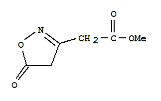 Structure of 3-Isoxazoleacetic acid,4,5-dihydro-5-oxo-, methyl ester