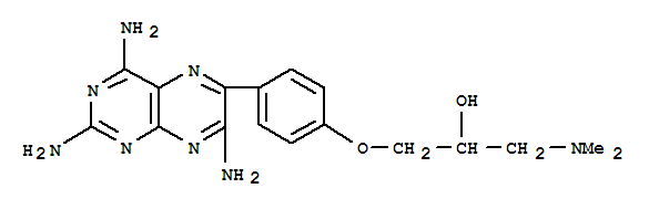 Structure of dimethylaminohydroxypropoxytriamterene