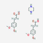 Structure of (e)-3-(4-hydroxy-3-methoxyphenyl)prop-2-enoic Acid;piperazine
