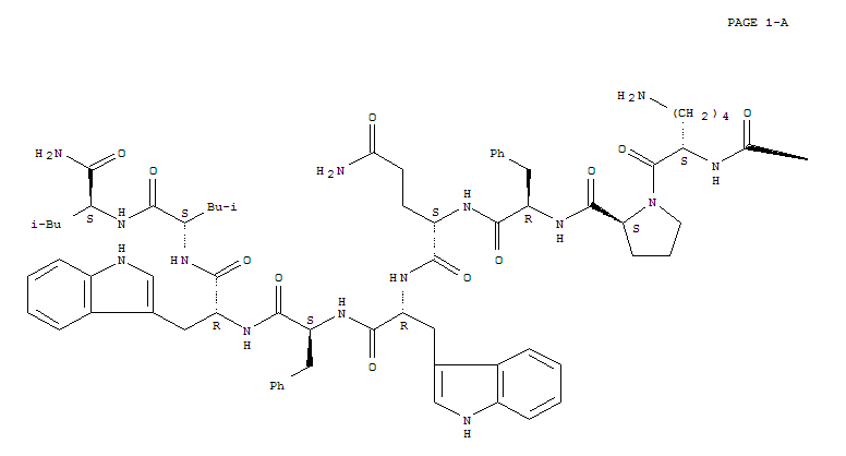 Structure of D-ARG-PRO-LYS-PRO-D-PHE-GLN-D-TRP-PHE-D-TRP-LEU-LEU-NH2