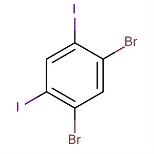 Structure of Benzene, 1,5-dibromo-2,4-diiodo-