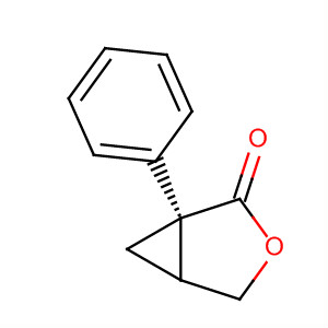 Structure of 3-Oxabicyclo[3.1.0]hexan-2-one, 1-phenyl-, (1R)-