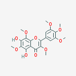 4H-1-benzopyran-4-one, 5,7-dihydroxy-3,6,8-trimethoxy-2-(3,4,5-trimethoxyphenyl)-结构式