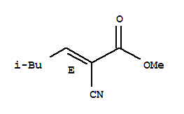 Structure of (E)-2-CYANO-5-METHYL-HEX-2-ENOIC ACID METHYL ESTER