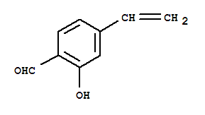 Structure of Benzaldehyde,4-ethenyl-2-hydroxy-