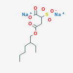 Structure of disodium 4-(2-ethylhexyl) 2-sulphonatosuccinate