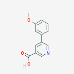 Structure of 5-(3-methoxyphenyl)pyridine-3-carboxylic acid