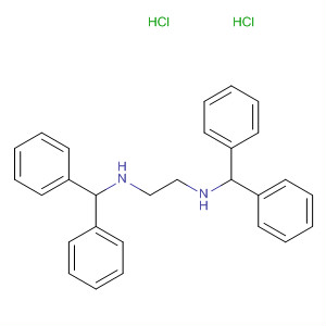 Structure of 1,2-Ethanediamine, N,N'-bis(diphenylmethyl)-, dihydrochloride