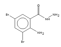 Structure of 2-AMINO-3,5-DIBROMOBENZENE-1-CARBOHYDRAZIDE