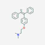 2-[4-[(1E)-1,2-二苯乙烯基]苯氧基]-N,N-二甲基乙胺结构式