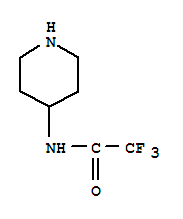 2,2,2-TRIFLUORO-N-PIPERIDIN-4-YL-ACETAMIDE结构式