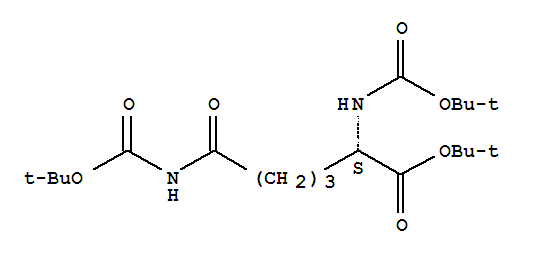 Na,Ne-DiBoc-Homoglutamine tert-Butyl ester结构式