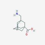 Structure of 3-(aminomethyl)-1-adamantanecarboxylic Acid Hydrochloride (1:1)