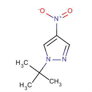 Structure of 1H-Pyrazole, 1-(1,1-dimethylethyl)-4-nitro-