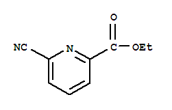 Structure of 2-ACETONITRILPYRIDINE-6-CARBOXYLIC ACID EHTYL ESTER