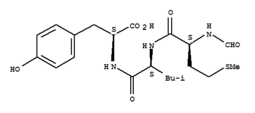 N-formylmethionyl-leucyl-tyrosine结构式