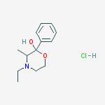 4-ETHYL-2-HYDROXY-3-METHYL-2-PHENYLMORPHOLINE HCL结构式