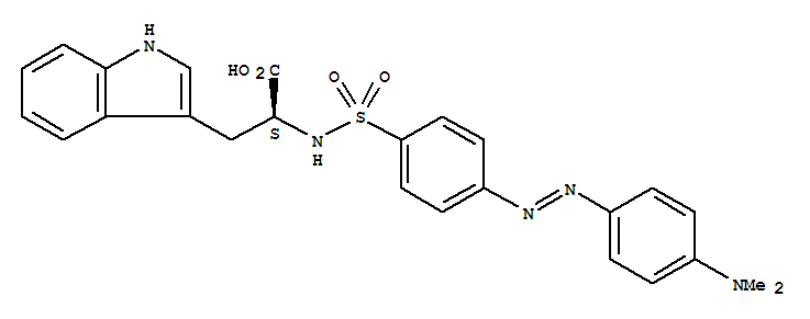 4-二甲氨基偶氮苯-4-磺酰-L-色氨酸结构式
