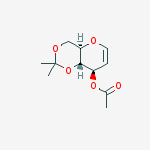 Structure of 3-O-ACETYL-4,6-O-ISOPROPYLIDENE-D-GLUCAL, 97%
