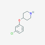 Structure of Piperidine, 4-(3-chlorophenoxy)-
