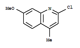 Structure of 2-CHLORO-7-METHOXY-4-METHYL-QUINOLINE