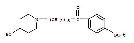 Structure of 1-[3-(4-tert-Butylbenzoyl)propyl]-4-hydroxypiperidine