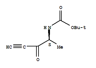 Structure of CARBAMIC ACID [(1S)-1-METHYL-2-OXO-3-BUTYNYL]-,TERT-BUTYL ESTER