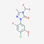 2-(4-chloro-2-fluoro-5-methoxyphenyl)-4-(difluoromethyl)-5-methyl-1,2,4-triazol-3-one结构式