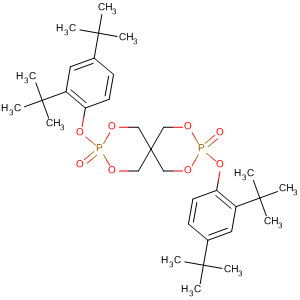 2,4,8,10-Tetraoxa-3,9-diphosphaspiro[5.5]undecane,3,9-bis[2,4-bis(1,1-dimethylethyl)phenoxy]-, 3,9-dioxide结构式