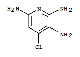 2,3,6-Pyridinetriamine,4-chloro-结构式