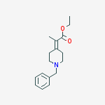 Ethyl 2-(1-benzylpiperidin-4-ylidene)propanoate结构式