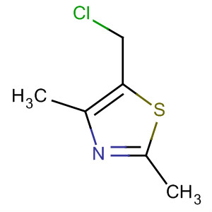 Structure of Thiazole, 5-(chloromethyl)-2,4-dimethyl-