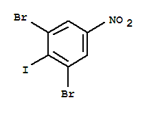 Structure of 1,3-DIBROMO-2-IODO-5-NITROBENZENE