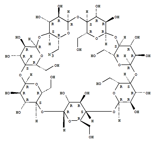 单(6-叠氮-6-去氧)倍他环糊精结构式