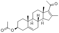 16-甲基孕甾-5,16-二烯-3Β-醇-20-酮-3-醋酸酯结构式