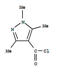Structure of 1H-Pyrazole-4-carbonylchloride, 1,3,5-trimethyl-