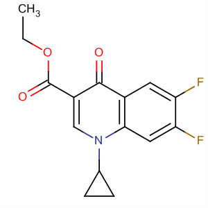 Structure of ETHYL 1-CYCLOPROPYL-6,7-DIFLUORO-4-OXO-1,4-DIHYDROQUINOLINE-3-CARBOXYLATE
