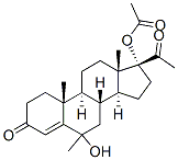 Structure of 6-hydroxy-6-methyl-17-acetoxyprogesterone