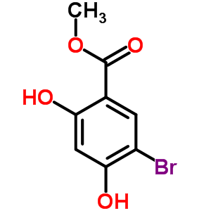 Structure of 5-BROMO-2,4-DIHYDROXYBENZOIC ACID METHYL ESTER