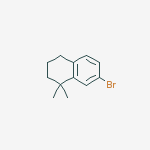 Structure of 7-bromo-1,1-dimethyl-1,2,3,4-tetrahydronaphthalene