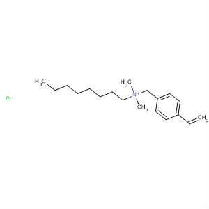 Structure of Benzenemethanaminium, 4-ethenyl-N,N-dimethyl-N-octyl-, chloride