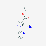 Structure of ethyl 5-cyano-1-(pyridin-2-yl)-1H-pyrazole-4-carboxylate