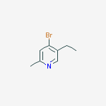 4-Bromo-5-ethyl-2-methylpyridine结构式