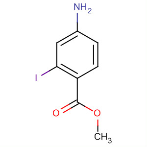 Structure of Benzoic acid, 4-amino-2-iodo-, methyl ester