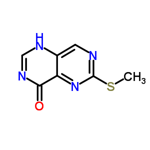 6-甲硫基嘧啶并[5,4-D]嘧啶-4(1H)-酮结构式