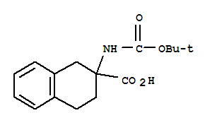 2-叔丁氧羰酰胺-1,2,3,4-四氢萘-2-羧酸结构式