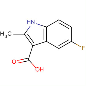 Structure of 1H-Indole-3-carboxylic acid, 5-fluoro-2-methyl-