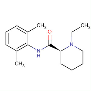 Structure of 2-Piperidinecarboxamide, N-(2,6-dimethylphenyl)-1-ethyl-, (S)-